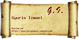 Gyuris Izmael névjegykártya